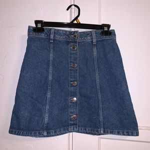 Button up jean skirt